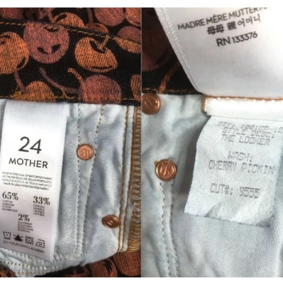 24 THE LOOKER (CHERRY JEANS) by Mother NWOT (203) - Picture 7 of 7